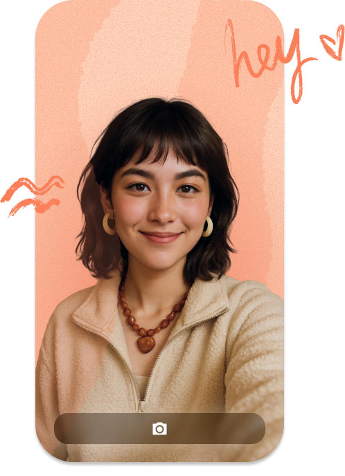 Endearing AI virtual companion interface - interactive AI relationship platform